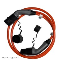 Evcharger Car EVwallbox Beyaz Soketli 22KW 15 M Elektrıkli Araç Şarj Kablosu